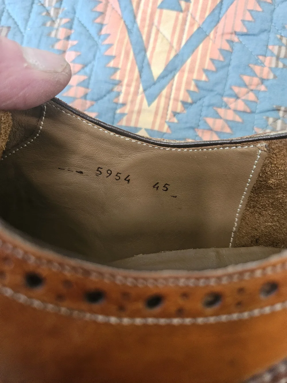 Two-Tone Brown & Olive‎ Leather Wingtip Derbys